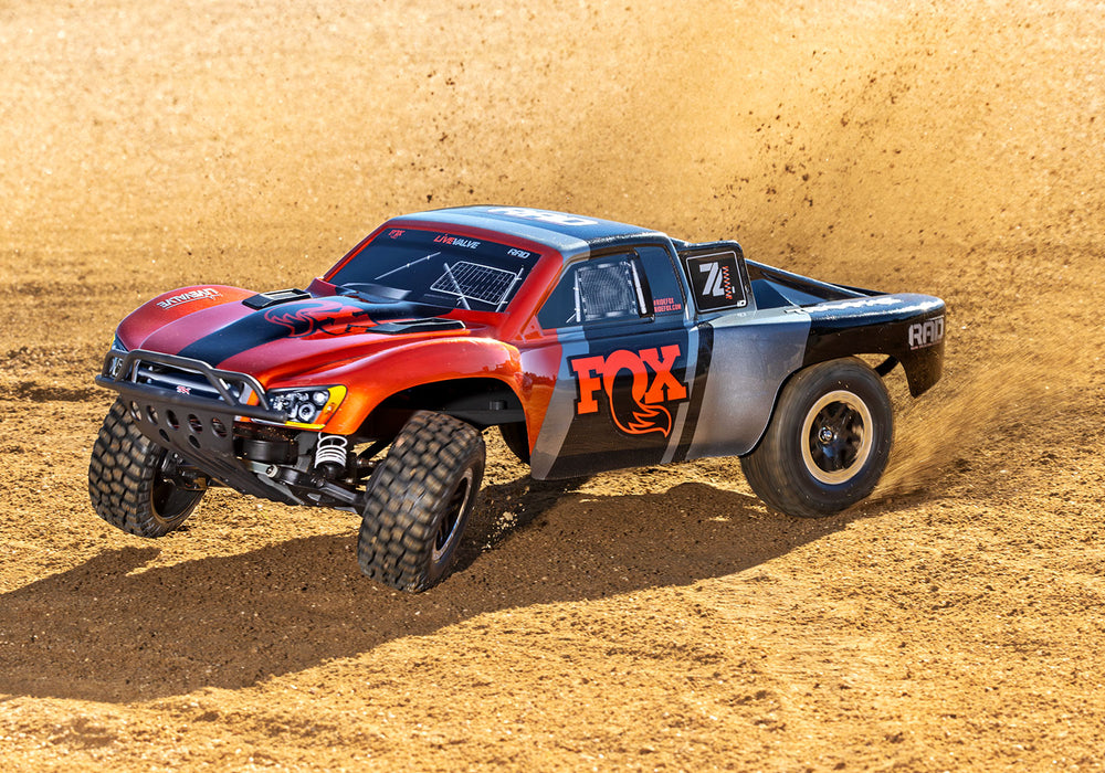 Traxxas 58376-74 Slash VXL Brushless 2WD 1/10 Scale Electric Short Course Truck Fox Racing Clipless Body