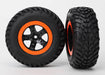 Traxxas 5863R SCT Off Road S1 Compound Tires on Beadlock Style Orange Wheels Slash 2WD Rear or 4x4