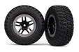 Traxxas 5885 BFGoodrich Mud-Terrain T/A KM2 Tires on Satin Chrome Wheels 2WD Slash Front
