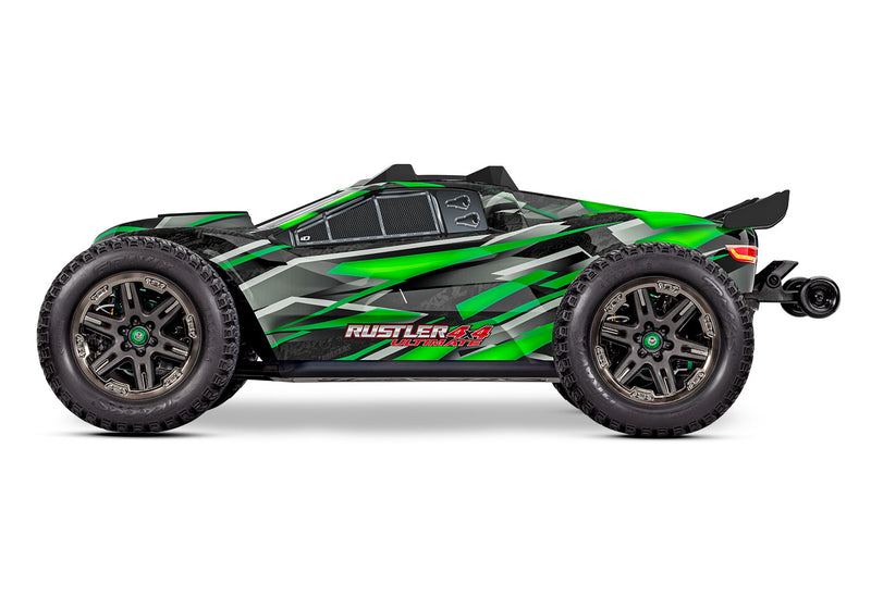 Traxxas 67097-4 Green Rustler 4X4 Ultimate 1/10 Scale Stadium Truck