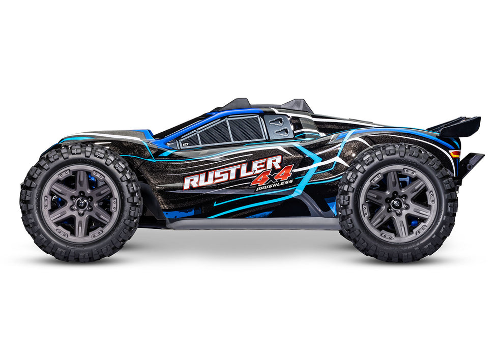 Traxxas 67164-4 Blue 4x4 Rustler RTR 1/10 BL-2s Brushless Stadium Truck