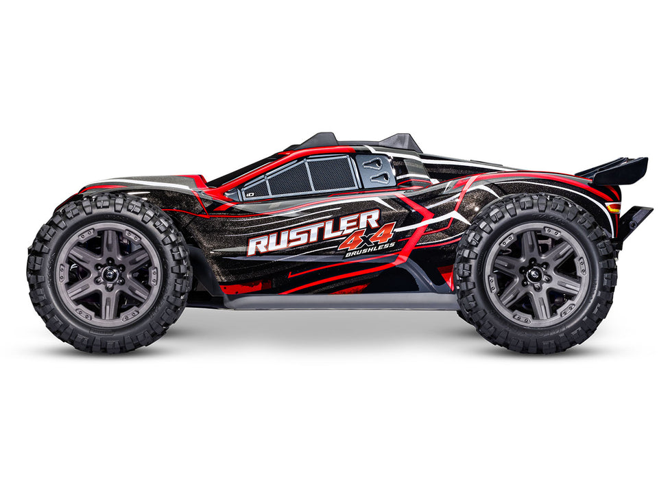 Traxxas 67164-4  Red 4x4 Rustler RTR 1/10 BL-2s Brushless Stadium Truck