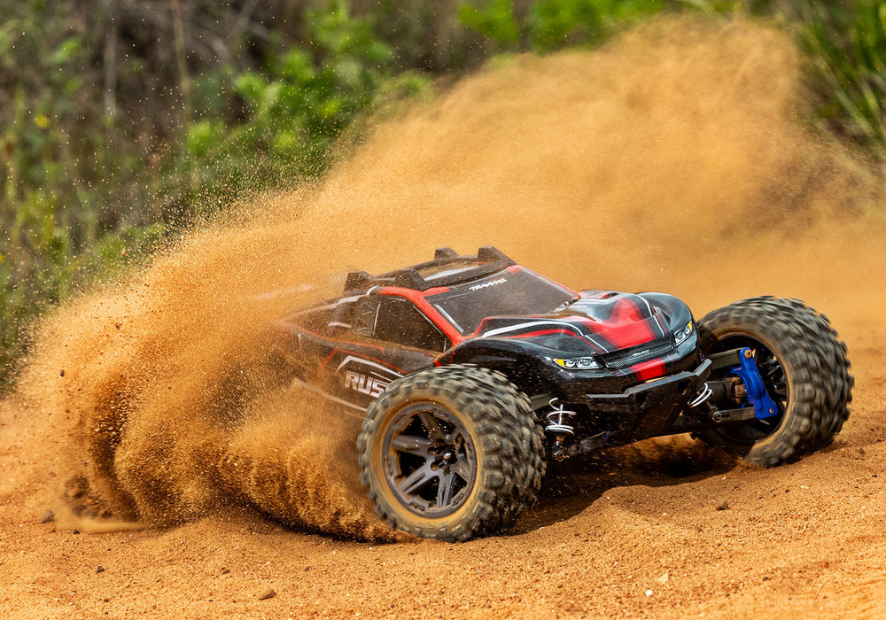 Traxxas 67164-4  Red 4x4 Rustler RTR 1/10 BL-2s Brushless Stadium Truck
