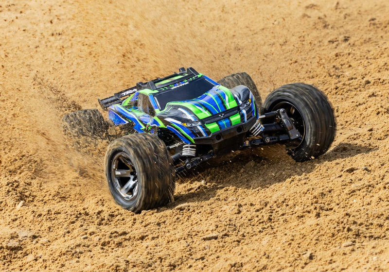 Traxxas 67376-4 Green Rustler 4X4 VXL 1/10 Scale Stadium Truck