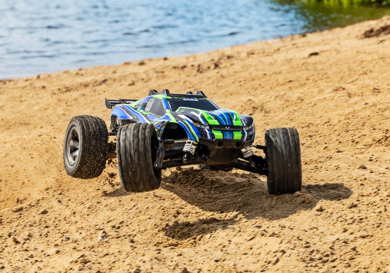 Traxxas 67376-4 Green Rustler 4X4 VXL 1/10 Scale Stadium Truck