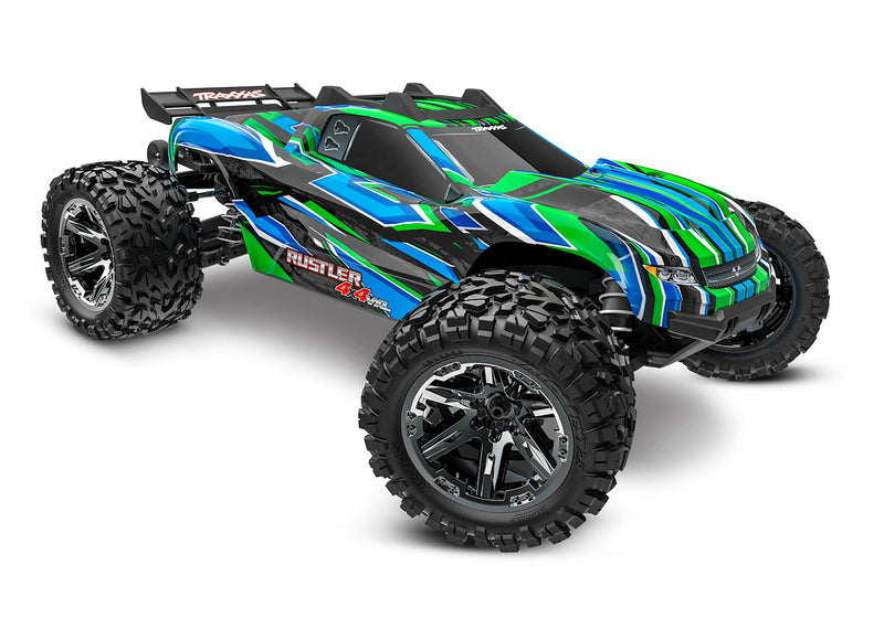 Traxxas 67376-4 Green Rustler 4X4 VXL 1/10 Scale Stadium Truck