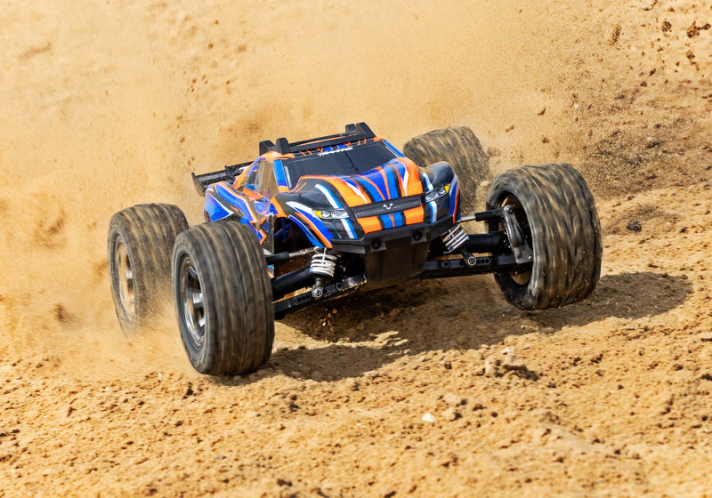 Traxxas 67376-4 Orange Rustler 4X4 VXL 1/10 Scale Stadium Truck