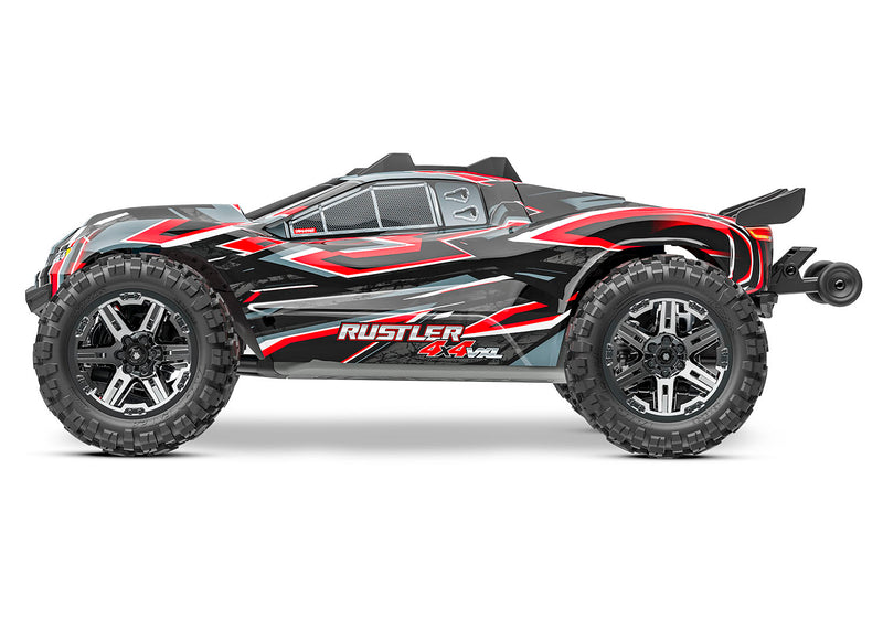Traxxas 67376-4 Red Rustler 4X4 VXL 1/10 Scale Stadium Truck