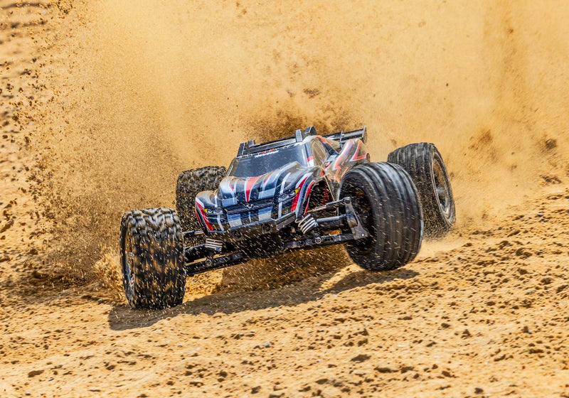Traxxas 67376-4 Red Rustler 4X4 VXL 1/10 Scale Stadium Truck