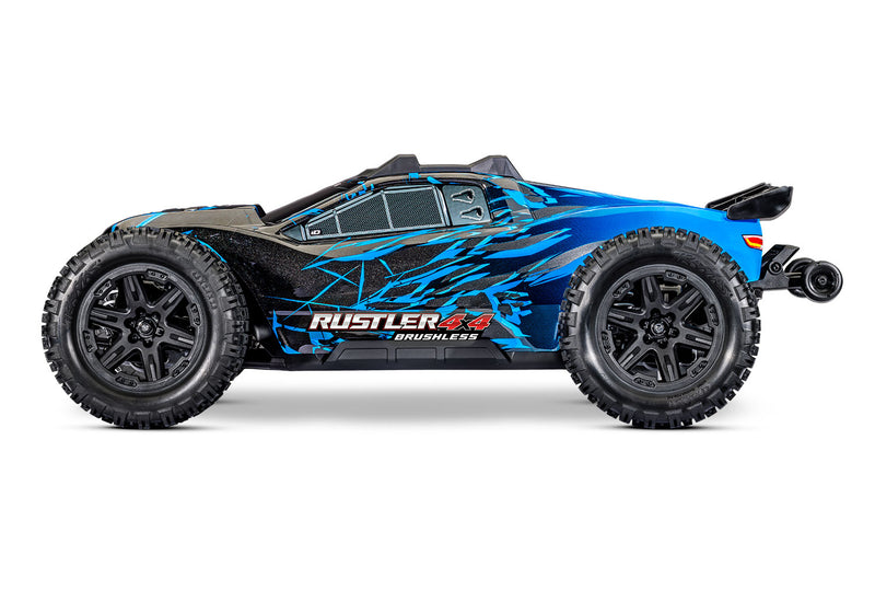 Traxxas 67464-4 Blue Rustler 4x4 HD VX3 Brushless