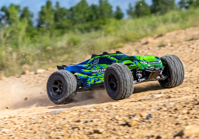 Traxxas 67464-4 Green Rustler 4x4 HD VX3 Brushless