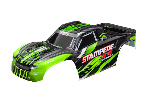 Traxxas 6762 Green Stampede 4x4  Body with Mounts and Support