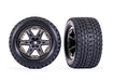 Traxxas 6764 Charcoal/Black Chrome 2.8" RXT Wheels with Gravix Tires 2WD Front/4x4 1 Pair