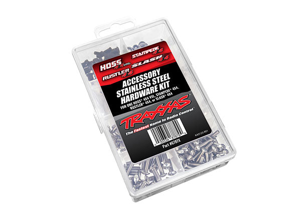 Traxxas 6787X Complete Stainless Steel Hardware Kit fits 4x4: Hoss®, Slash®, Stampede®, Rustler®