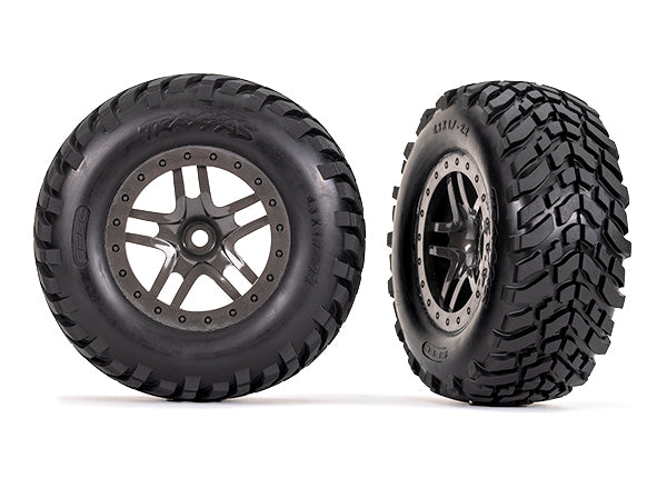 Traxxas kolo 2.2/3.0″, disk SCT Split-Spoke saténový-černý, pneu Kumho (2