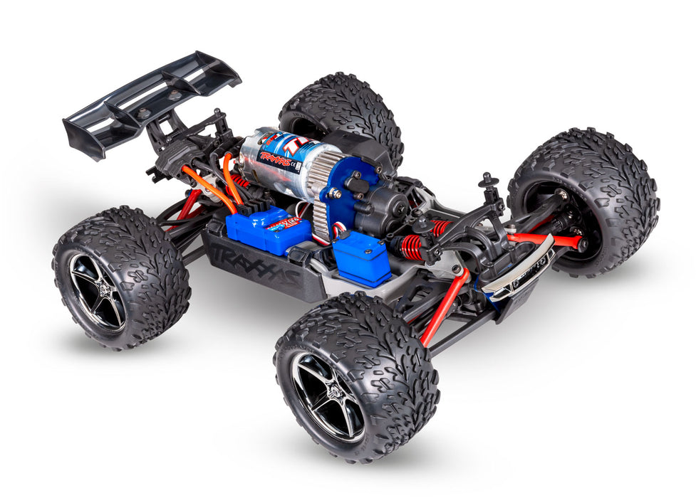 Traxxas 71054-8 Red/Blue 1/16 RTR XL2.5 E-Revo 4WD Monster Truck with Battery and USB-C Charger