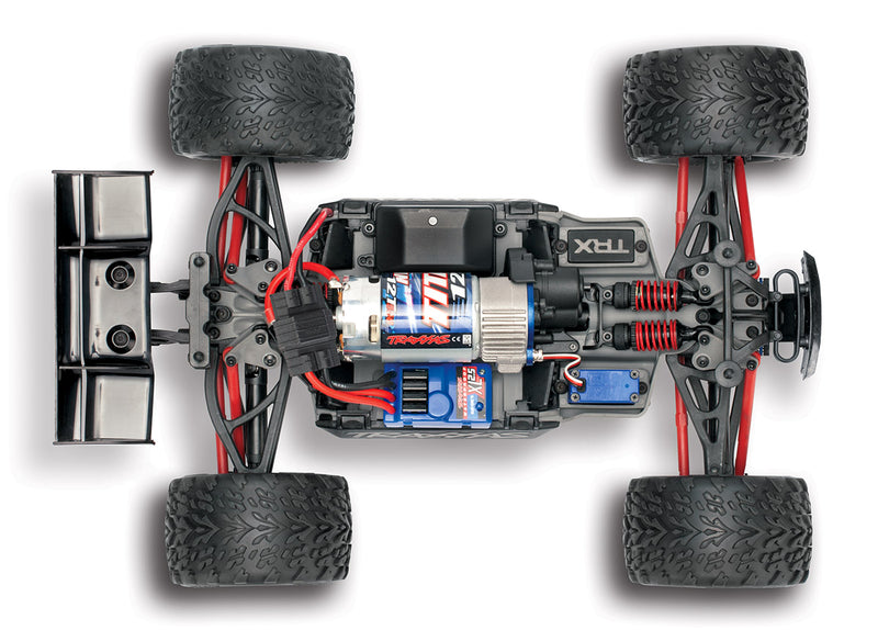 Traxxas 71054-8 Red/Blue 1/16 RTR XL2.5 E-Revo 4WD Monster Truck with Battery and USB-C Charger