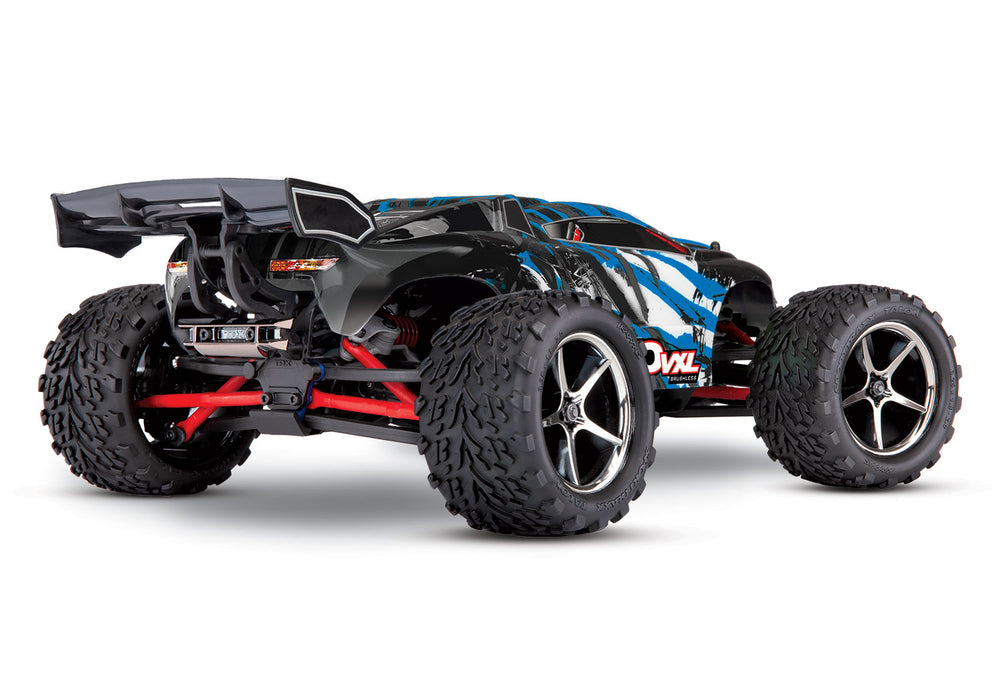 Traxxas 71076-8 BlueX 1/16 RTR VXL-3m E-Revo 4WD Monster Truck with Battery and USB-C Charger
