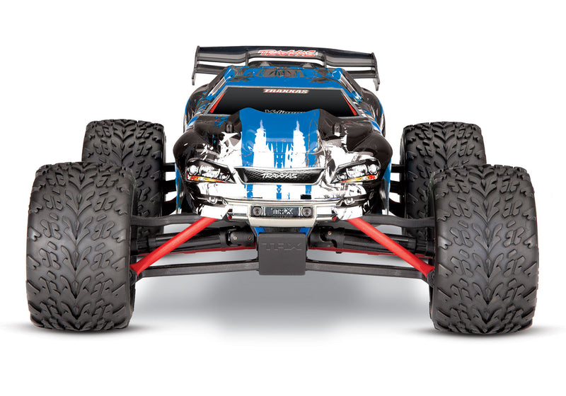 Traxxas 71076-8 BlueX 1/16 RTR VXL-3m E-Revo 4WD Monster Truck with Battery and USB-C Charger