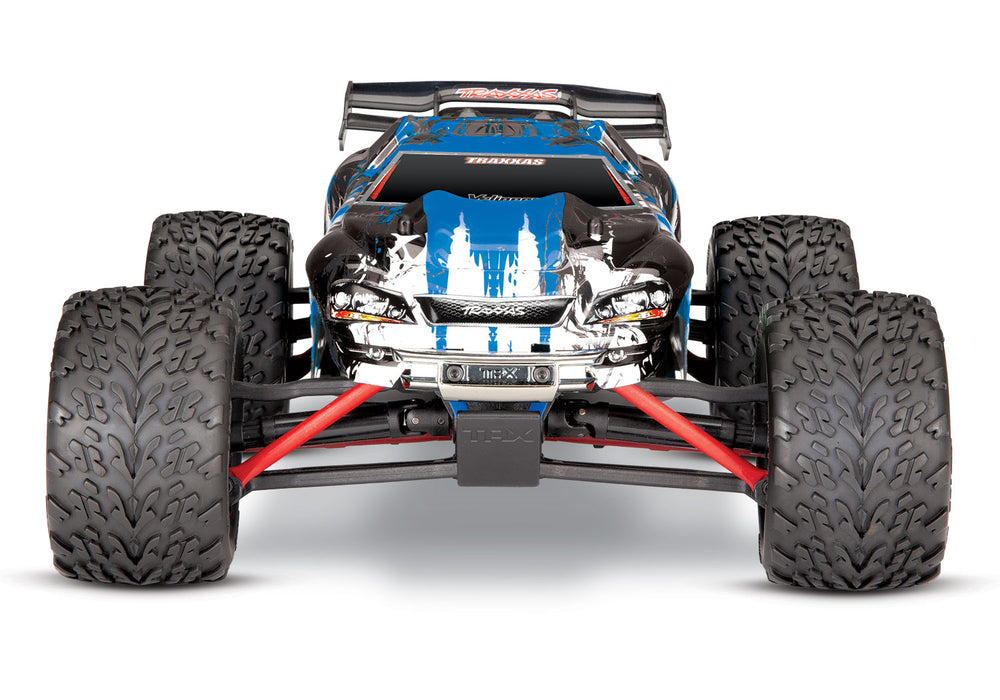 Traxxas 71076-8 BlueX 1/16 RTR VXL-3m E-Revo 4WD Monster Truck with Battery and USB-C Charger