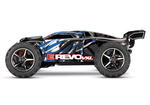 Traxxas 71076-8 BlueX 1/16 RTR VXL-3m E-Revo 4WD Monster Truck with Battery and USB-C Charger