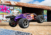 Traxxas 71076-8 Purple 1/16 RTR VXL-3m E-Revo 4WD Monster Truck with Battery and USB-C Charger