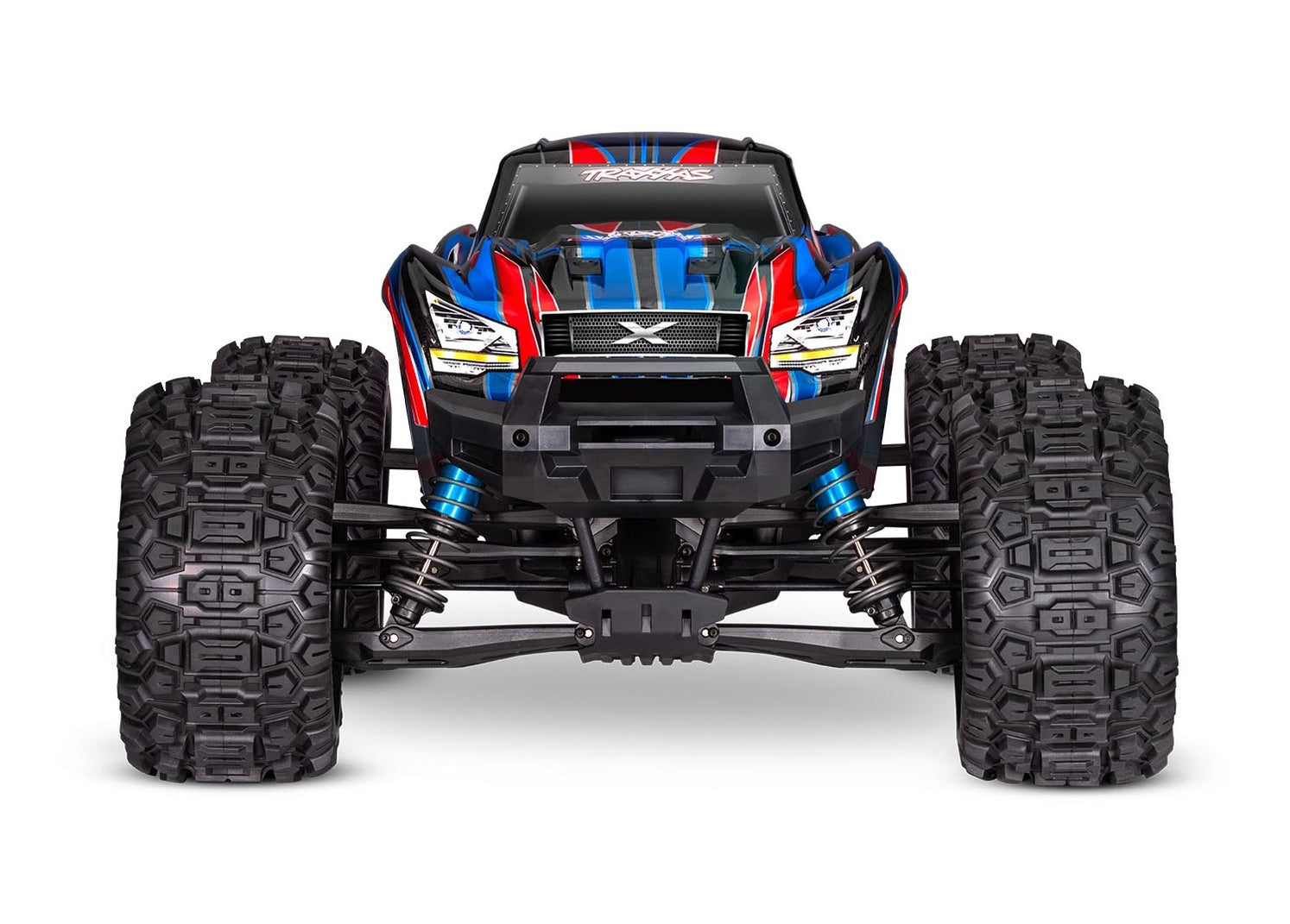 Traxxas 77096-4 Blue X-Maxx Monster Truck with 8S ESC and Belted Tires ...