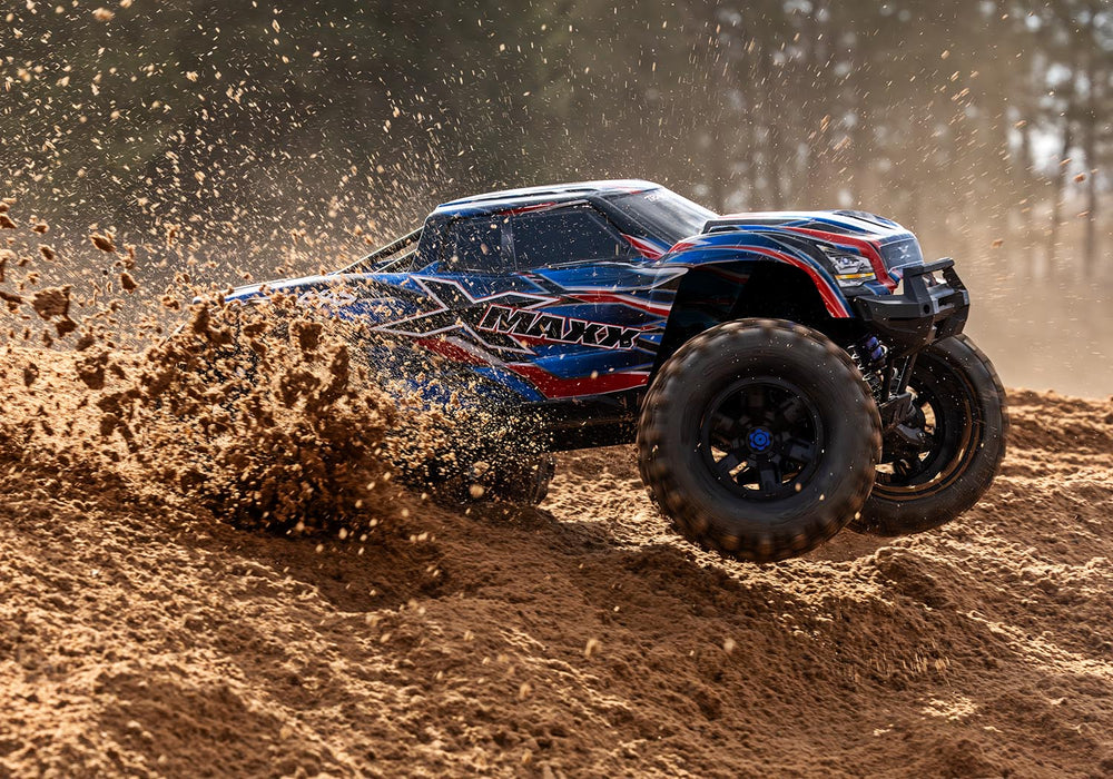 Traxxas 77096-4 Blue X-Maxx Monster Truck with 8S ESC and Belted Tires