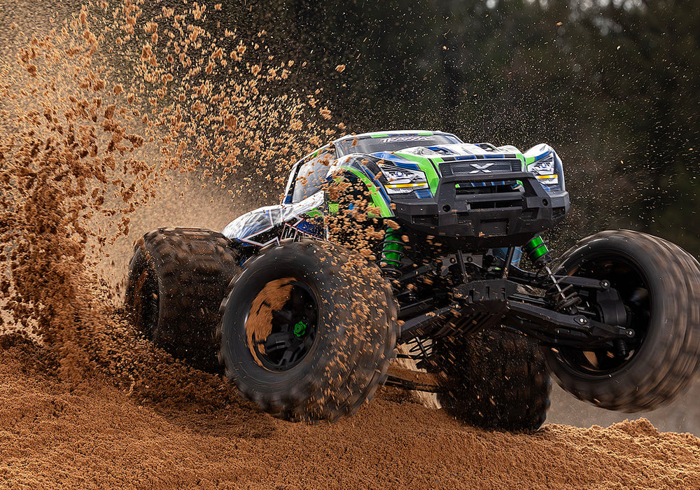Traxxas 77096-4 Green X-Maxx Monster Truck with 8S ESC and Belted Tires