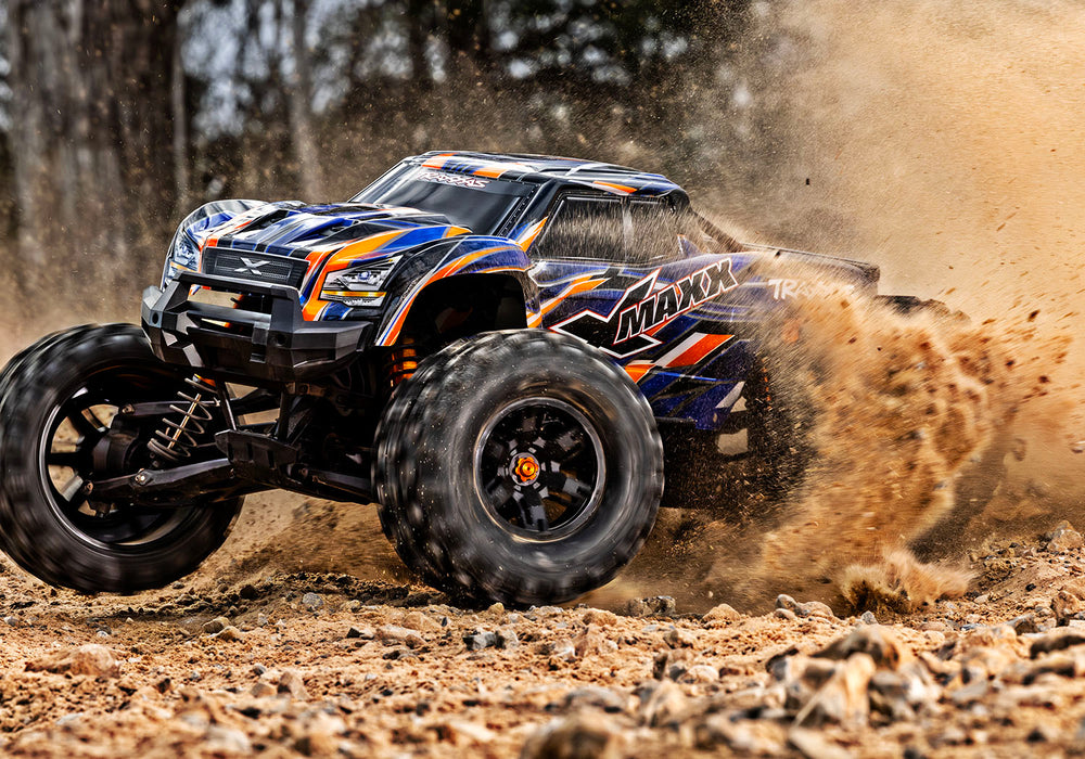 Traxxas 77096-4 Orange X-Maxx Monster Truck with 8S ESC and Belted Tires