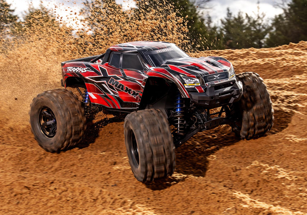 Traxxas 77096-4 Red X-Maxx Monster Truck with 8S ESC and Belted Tires