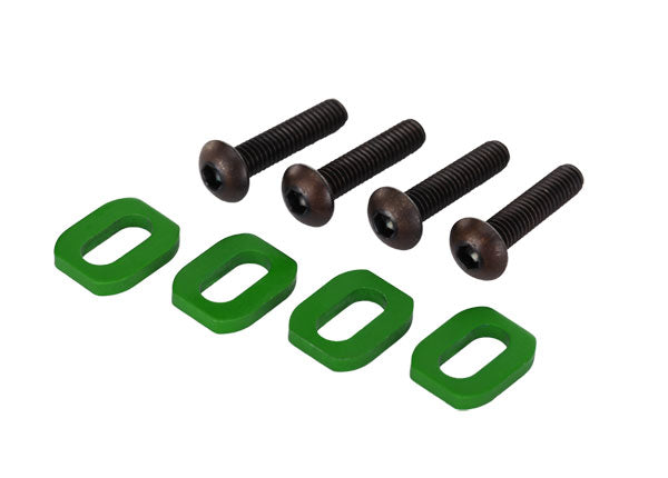 Traxxas 7759G Green Aluminum Motor Mount Washers fits X-Maxx® and XRT® (4 Pack)