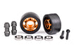 Traxxas 7775T Orange Aluminum Wheelie Bar Wheels