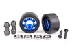 Traxxas 7775X Blue Aluminum Wheelie Bar Wheels