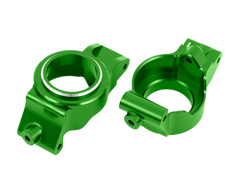 Traxxas 7832 Green Aluminum Left & Right Caster Blocks (C-Hubs) fits X-Maxx® and XRT®