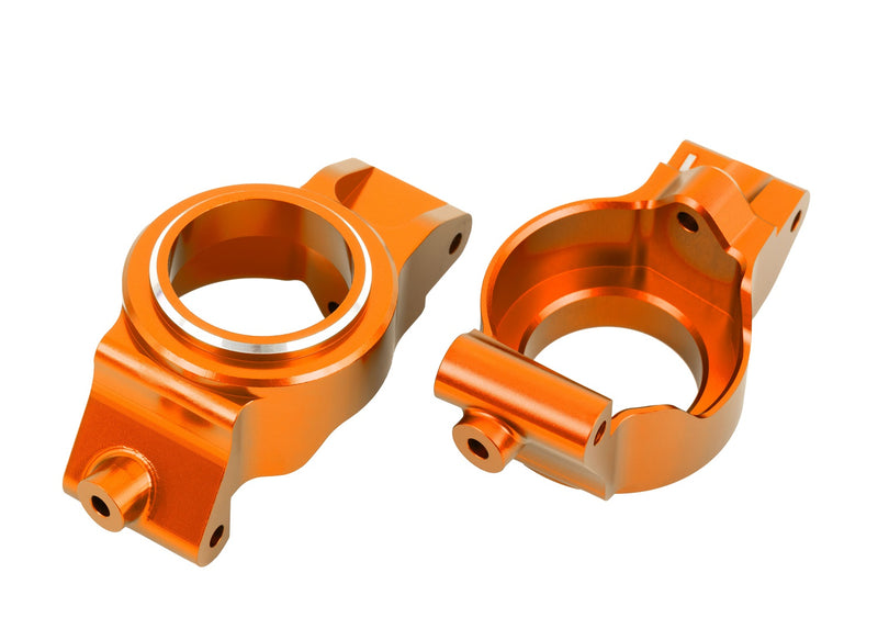 Traxxas 7832 Orange Aluminum Left & Right Caster Blocks (C-Hubs) fits X-Maxx® and XRT®