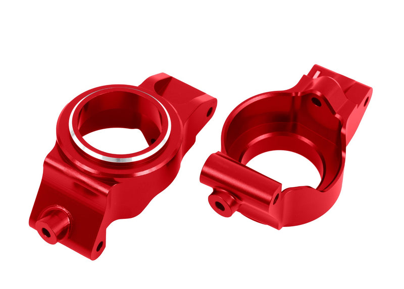 Traxxas 7832 Red Aluminum Left & Right Caster Blocks (C-Hubs) fits X-Maxx® and XRT®