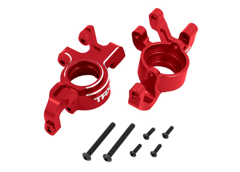 Traxxas 7836 Red Aluminum Left & Right Steering Blocks fits X-Maxx® and XRT®