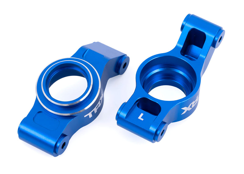 Traxxas 7852 Blue Aluminum Left & Right Rear Stub Axle Carriers fits X-Maxx® and XRT®