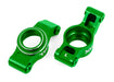 Traxxas 7852 Green Aluminum Left & Right Rear Stub Axle Carriers fits X-Maxx® and XRT®
