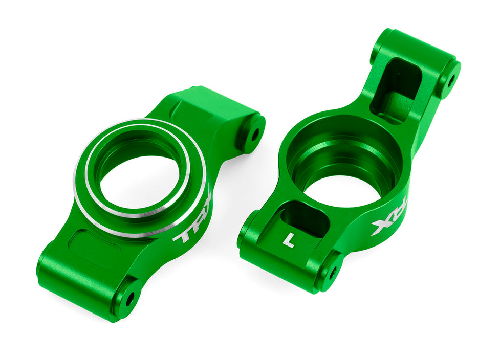 Traxxas 7852 Green Aluminum Left & Right Rear Stub Axle Carriers fits X-Maxx® and XRT®