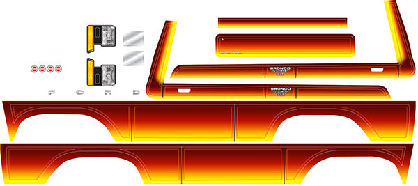 Traxxas 8078 TRX-4 1979 Ford Bronco Sunset Decal Sheet