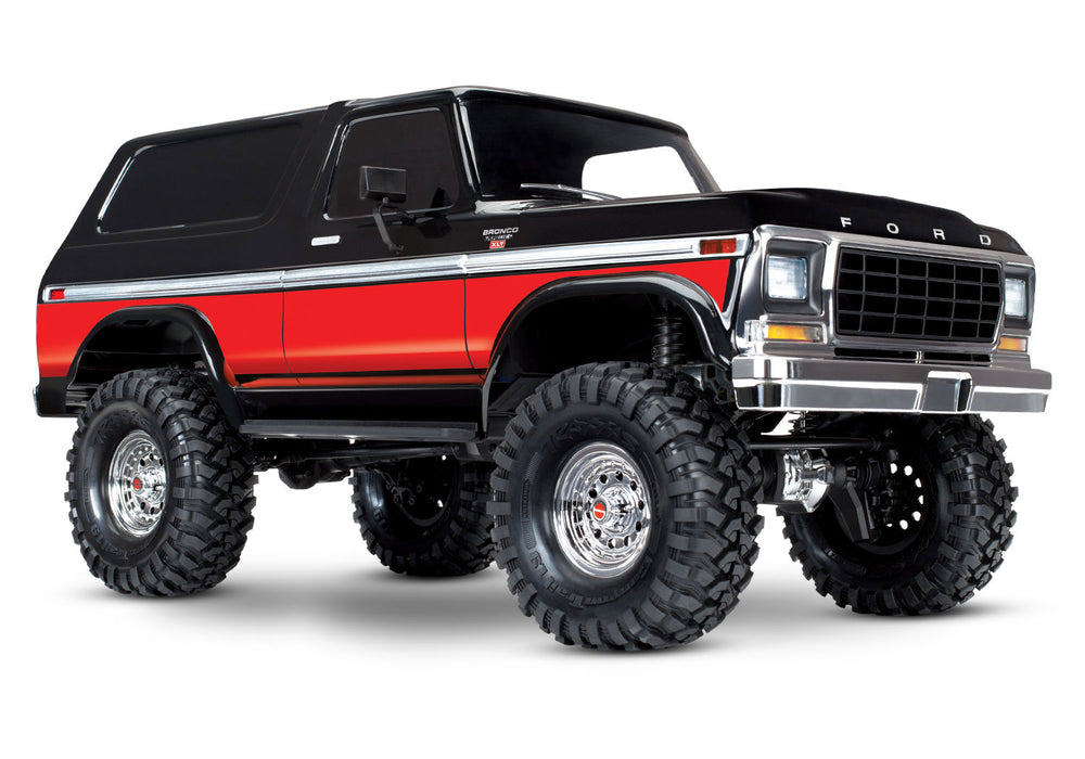 Traxxas 82246-4 Red 1979 Ford Bronco with Clipless Body