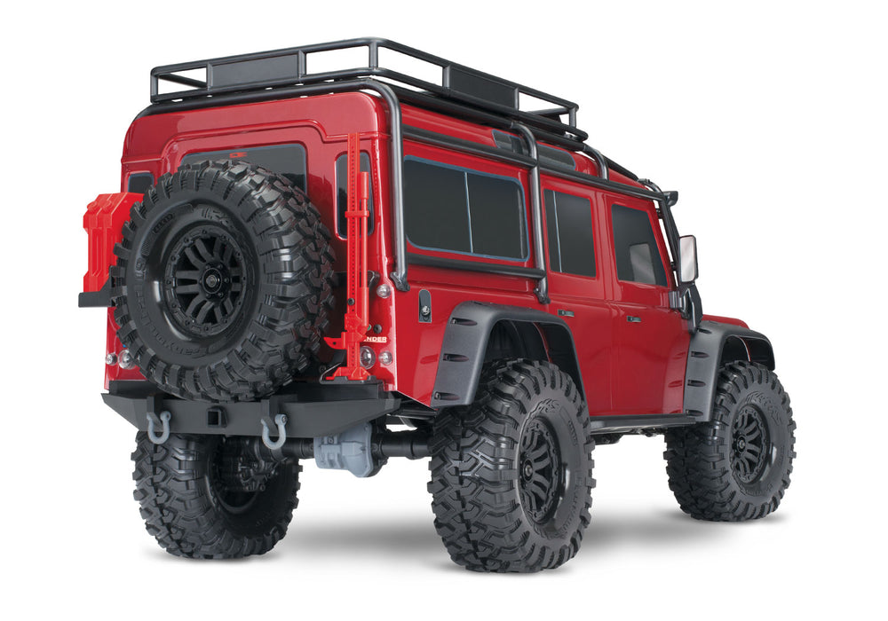 Traxxas 82256-4 RED TRX-4 Land Rover Defender 1/10 Scale RTR 4WD Crawler with Clipless Body