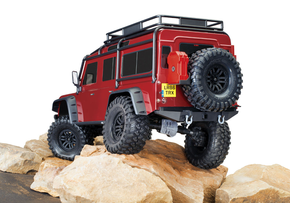 Traxxas 82256-4 RED TRX-4 Land Rover Defender 1/10 Scale RTR 4WD Crawler with Clipless Body