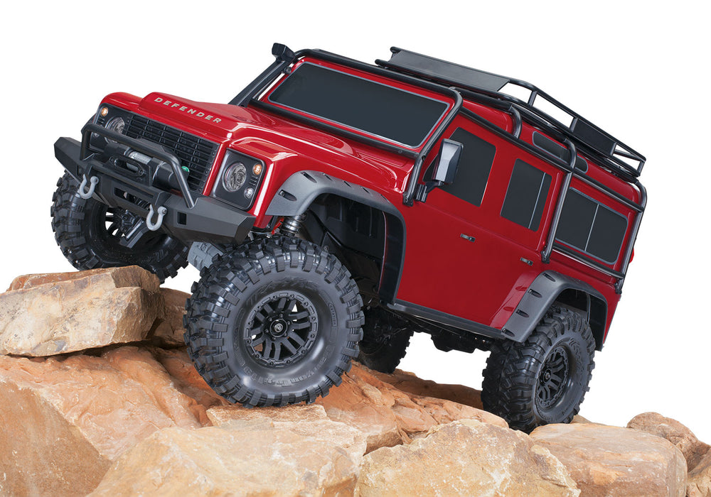 Traxxas 82256-4 RED TRX-4 Land Rover Defender 1/10 Scale RTR 4WD Crawler with Clipless Body