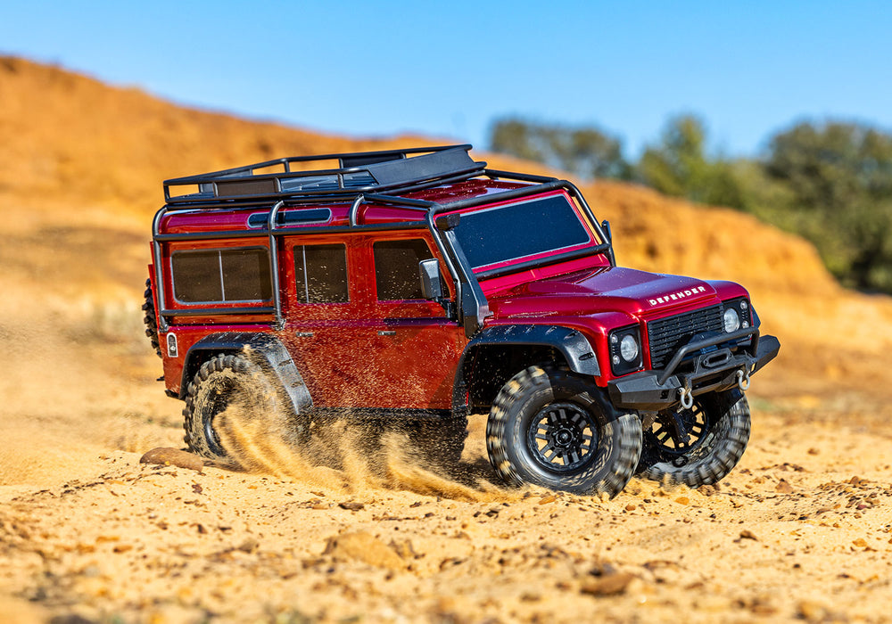 Traxxas 82256-4 RED TRX-4 Land Rover Defender 1/10 Scale RTR 4WD Crawler with Clipless Body