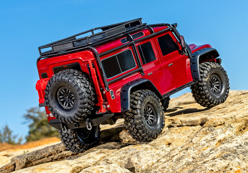 Traxxas 82256-4 RED TRX-4 Land Rover Defender 1/10 Scale RTR 4WD Crawler with Clipless Body