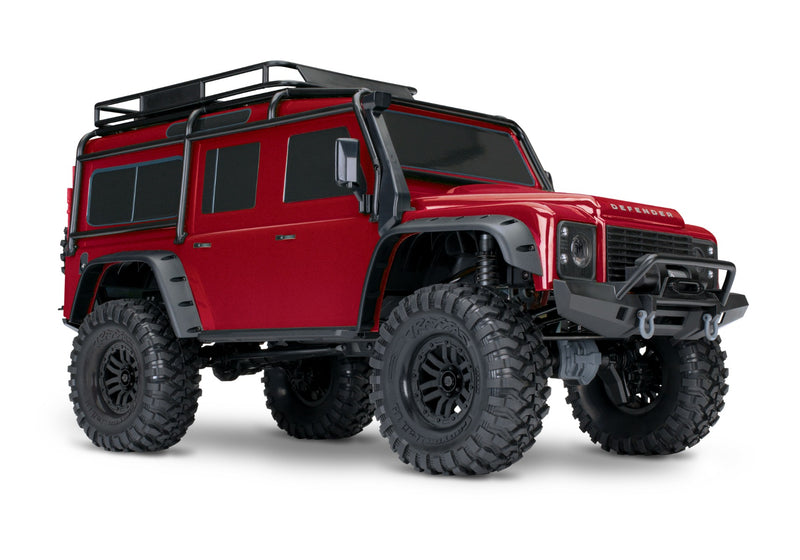 Traxxas 82256-4 RED TRX-4 Land Rover Defender 1/10 Scale RTR 4WD Crawler with Clipless Body