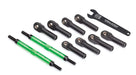 Traxxas 8638G Green Aluminum TUBES Toe Link (Front or Rear) 2-Pack E-Revo 2.0